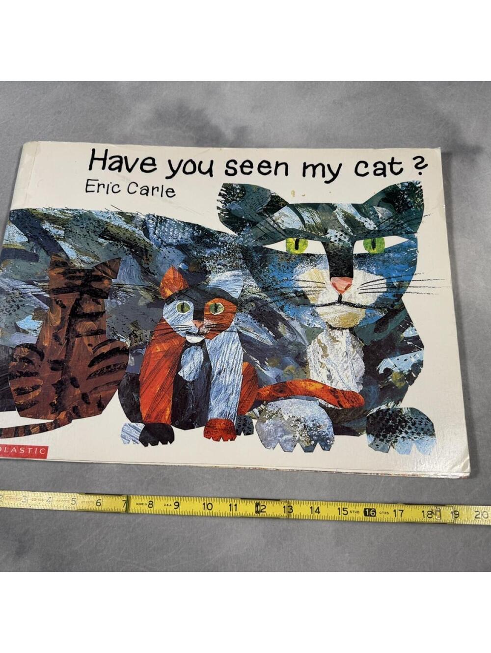 Vintage 1991 Eric Carle Have You Seen My Cat? Scholastic BIG BOOK Giant 14”x20”